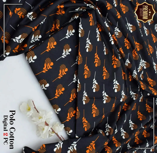 2 Pcs Women's Unstitched winter Printed Suit