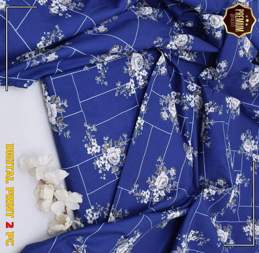 2 Pcs Women's Unstitched winter Printed Suit