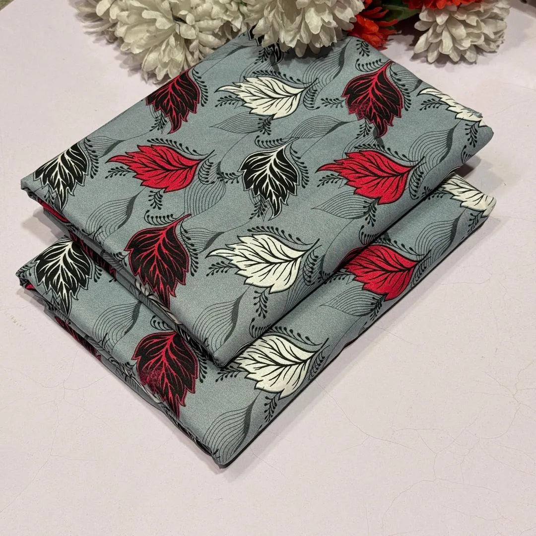 2 Pcs Women's Unstitched Printed Suit