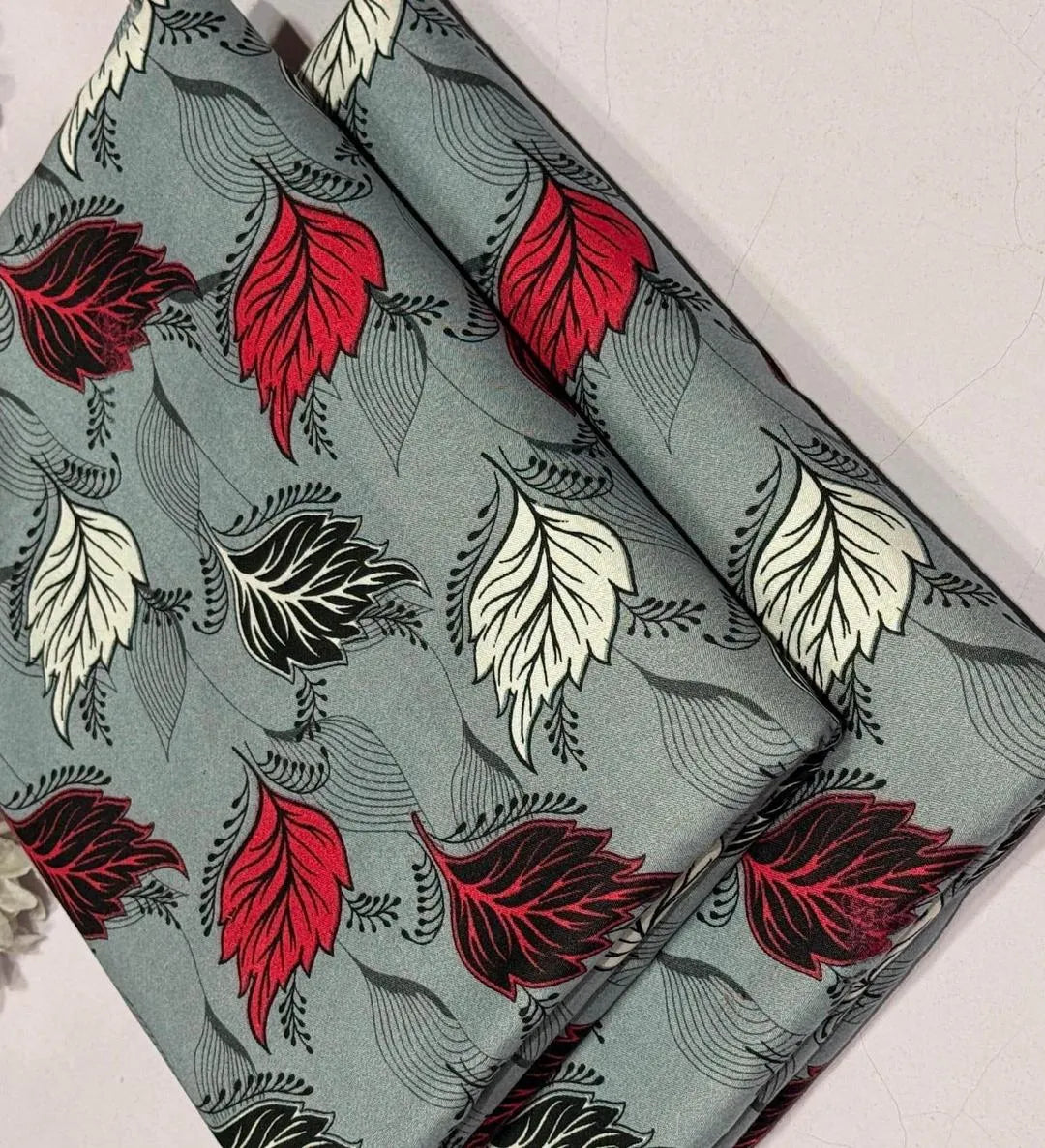 2 Pcs Women's Unstitched Printed Suit